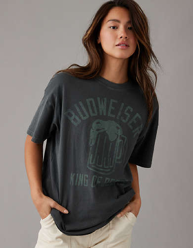 AE Oversized St. Patrick's Day Budweiser Graphic Tee
