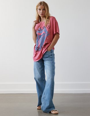Женские футболки American Eagle AE Oversized Rolling Stones Hackney Diamonds Graphic Tee — фото 5