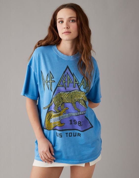 AE Oversized Def Leppard Graphic T-Shirt