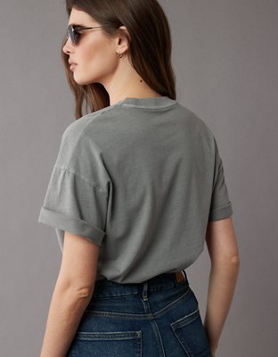 Женские футболки American Eagle AE Oversized Mustang Graphic T-Shirt — фото 5