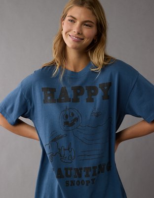 Женские футболки American Eagle AE Oversized Snoopy Halloween Graphic T-Shirt — фото 5