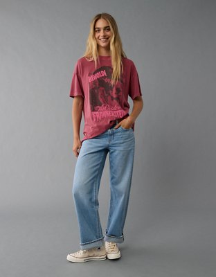 Женские футболки American Eagle AE Bride of Frankenstein Halloween Oversized Graphic T-Shirt — фото 5