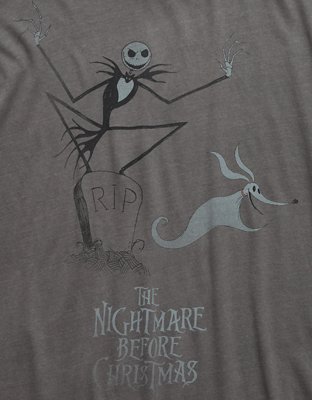 AE Oversized Nightmare Before Christmas Halloween Graphic T-Shirt