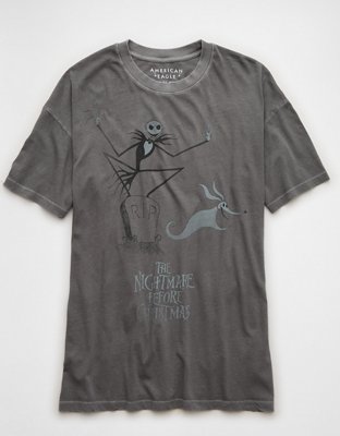 Женские футболки American Eagle AE Oversized Nightmare Before Christmas Halloween Graphic T-Shirt — фото 3