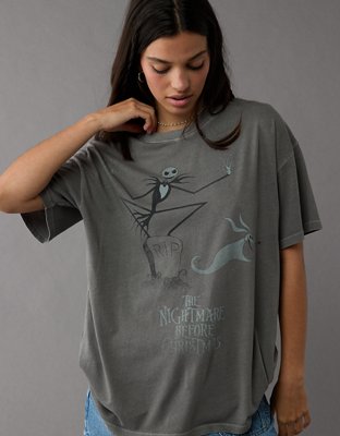 AE Oversized Nightmare Before Christmas Halloween Graphic T-Shirt