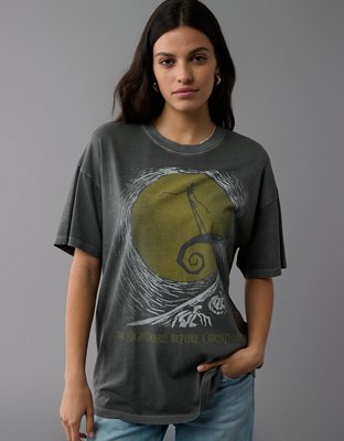 AE Oversized Nightmare Before Christmas Halloween Graphic T-Shirt