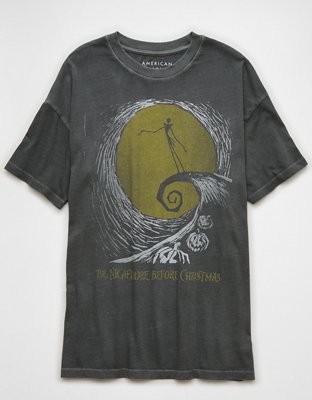 AE Oversized Nightmare Before Christmas Halloween Graphic T-Shirt