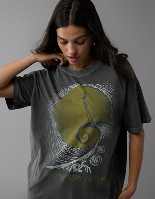 AE Oversized Nightmare Before Christmas Halloween Graphic T-Shirt