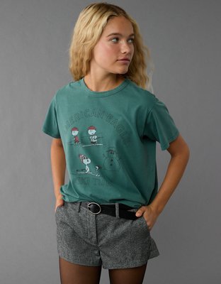 Женские футболки American Eagle AE Peanuts Holiday Graphic T-Shirt — фото 4