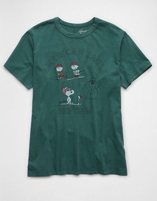 Женские футболки American Eagle AE Peanuts Holiday Graphic T-Shirt — фото 3