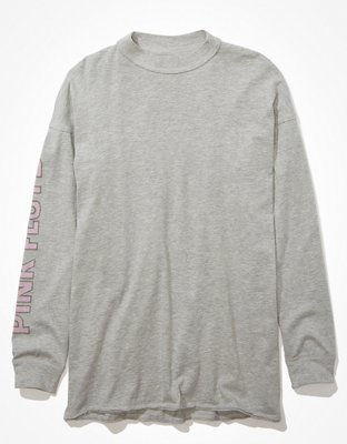Женские футболки American Eagle AE Long-Sleeve Oversized Pink Floyd Graphic True Tee — фото 3