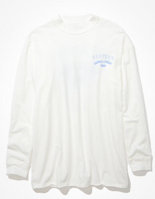 Женские футболки American Eagle AE Long-Sleeve Oversized The Beatles Graphic True Tee — фото 3