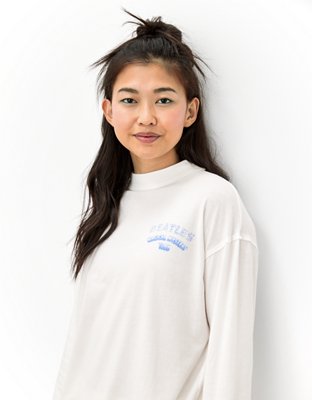 AE Long-Sleeve Oversized The Beatles Graphic True Tee