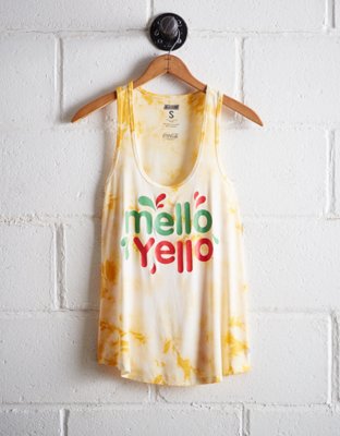 Tailgate Women's Mello Yello Tie-Dye Scoop Neck Tank - Free Returns