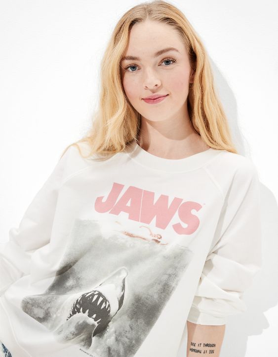 Tailgate Women's Jaws Graphic Fleece Sweatshirt