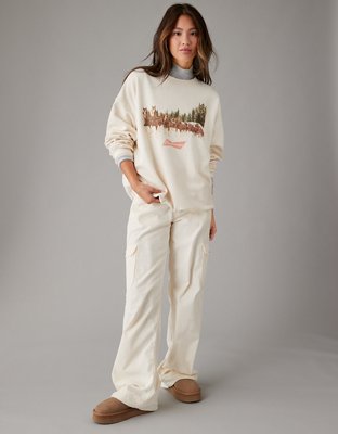 AE Oversized Holiday Budweiser Graphic Sweatshirt