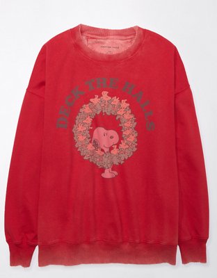 Женские худи American Eagle AE Oversized Holiday Peanuts Graphic Sweatshirt — фото 3
