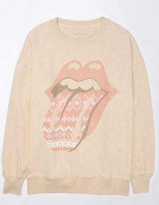 AE Sweatshirt Extragrande con Gráfico Festivo de Rolling Stones