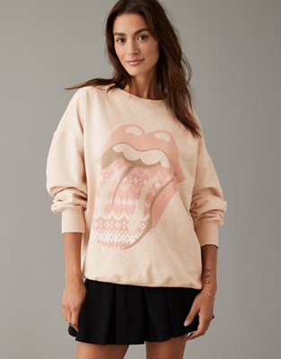 Rolling stones womens sweatshirt hot sale