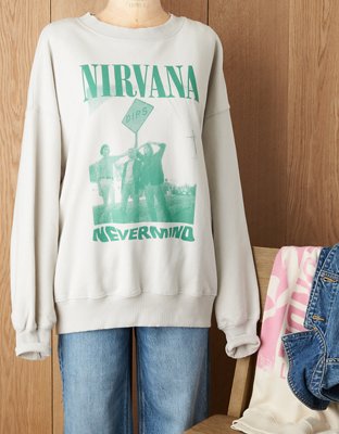 Women's Nirvana Graphic Sweatshirt - White 3x : Target