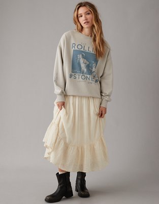 AE Oversized Rolling Stones Graphic Sweatshirt