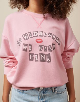 Sweat-shirt Femme American Eagle – Taille M – Col Rond – Heather Frost – Motif Cabane/arbres
