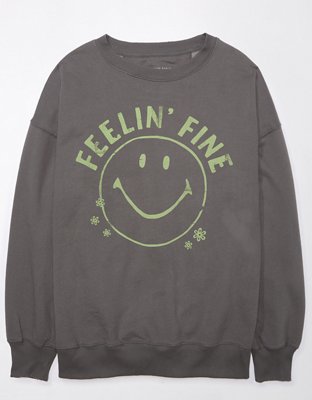 Женские худи American Eagle AE Oversized Smiley Graphic Sweatshirt — фото 3