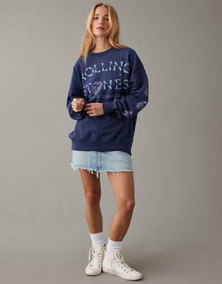 AE Oversized Rolling Stones Hackney Diamonds Graphic Sweatshirt