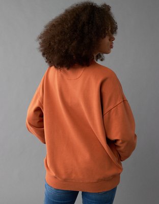 AE Oversized Skeleton Halloween Graphic Sweatshirt