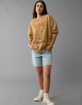 AE Oversized Halloween Snoopy Graphic Sweatshirt