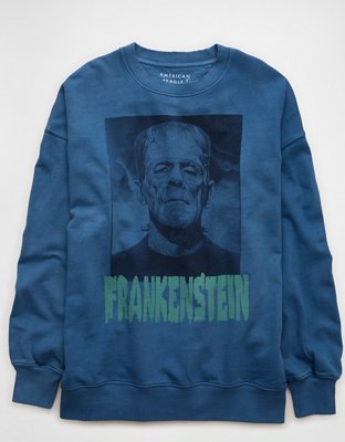 AE Oversized Halloween Frankenstein Graphic Sweatshirt