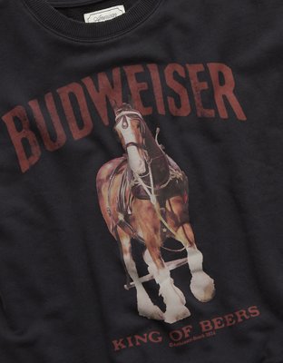 Женские худи American Eagle AE Holiday Budweiser Graphic Relaxed Crew Neck Sweatshirt — фото 6
