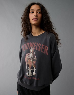 AE Holiday Budweiser Graphic Relaxed Crew Neck Sweatshirt