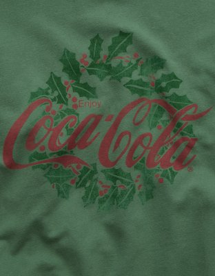 Женские худи American Eagle AE Holiday Coca-Cola Graphic Relaxed Crew Neck Sweatshirt — фото 6