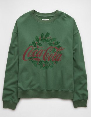 Женские худи American Eagle AE Holiday Coca-Cola Graphic Relaxed Crew Neck Sweatshirt — фото 2