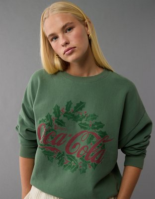 AE Holiday Coca-Cola Graphic Relaxed Crew Neck Sweatshirt