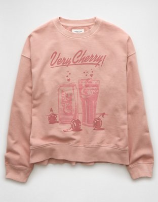 AE Sweatshirt Relajada con Cuello Redondo y Gráfico de Coca-Cola del Día de San Valentín