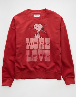 AE Valentine's Day Snoopy Graphic Relaxed Crew Neck Sweatshirt