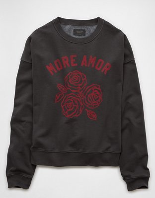 AE Valentines Day Graphic Relaxed Crew Neck Sweatshirt