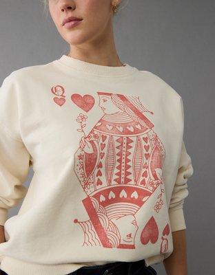 AE Valentine's Day Graphic Relaxed Crew Neck Sweatshirt