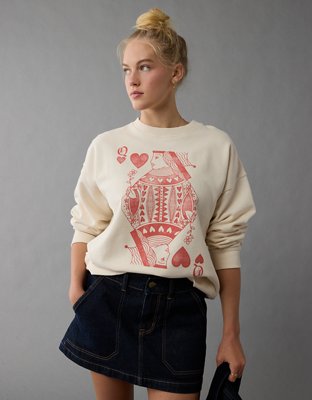 AE Valentine's Day Graphic Relaxed Crew Neck Sweatshirt