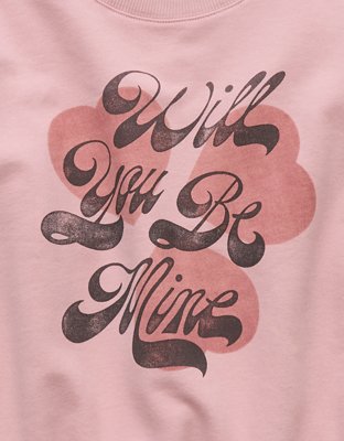 AE Valentine's Day Graphic Relaxed Crew Neck Sweatshirt