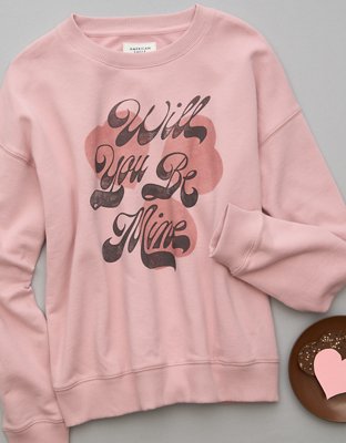 AE Valentine's Day Graphic Relaxed Crew Neck Sweatshirt