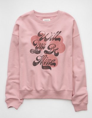AE Valentines Day Graphic Relaxed Crew Neck Sweatshirt