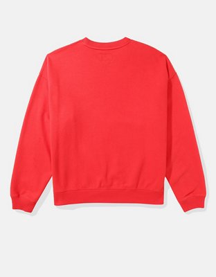 AE Relaxed Holiday Graphic Crew Neck Sweatshirt