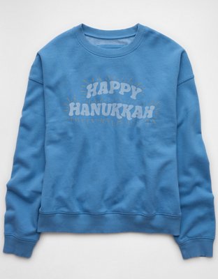 Женские худи American Eagle AE Hanukkah Graphic Relaxed Crew Neck Sweatshirt — фото 3