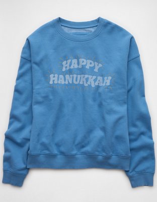 AE Hanukkah Graphic Relaxed Crew Neck Sweatshirt