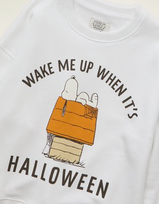 Женская толстовка American Eagle AE Peanuts Halloween Graphic, цвет: Artifact — фото 5