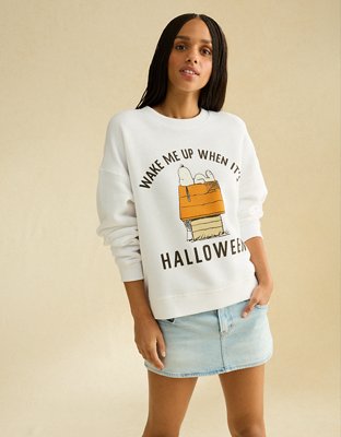 Женская толстовка American Eagle AE Peanuts Halloween Graphic, цвет: Artifact — фото 4