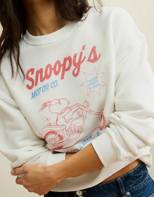AE Snoopy Graphic Crew Neck Sweatshirt | American Eagle